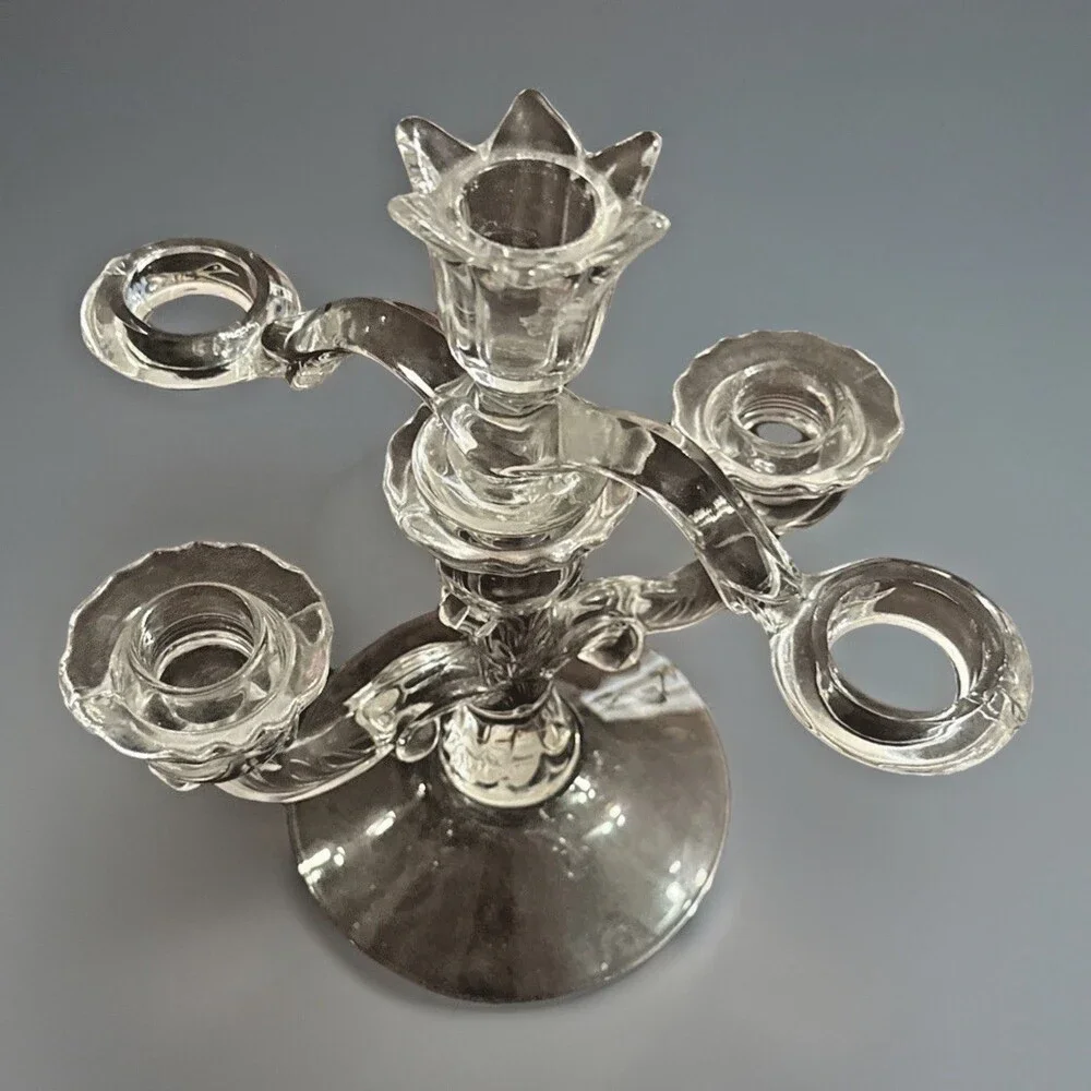 Abstract Art Cambridge 2 Tier Candelabra Tall  2pcs Set  Candle Holder VINTAGE